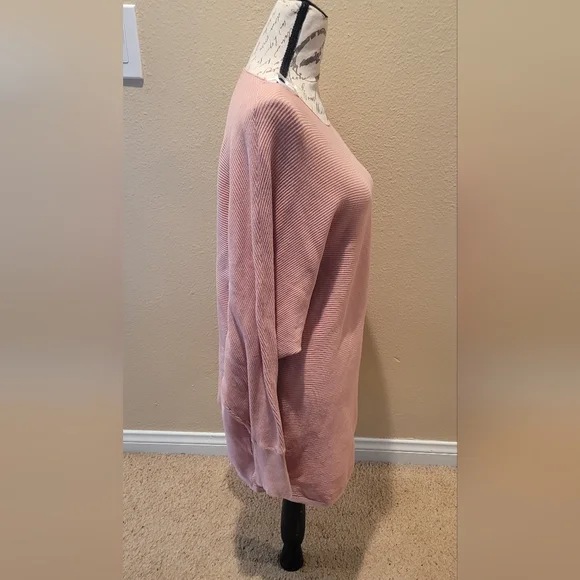 Pink  Long Sleeve Sweater Dress - Picture 3 of 4